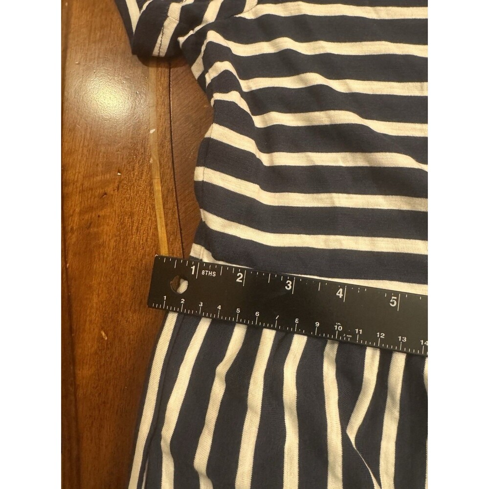 Boden Emma Tiered Jersey Midi Dress Blue and White Stripes SIZE 8P - Picture 13 of 14